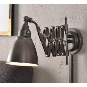 Offer for Design Craft Ambrose Antique Nickel Swing Arm Lamp (Ambrose Swing Arm Lamp)