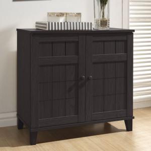 Offer for Baxton Studio Glidden Dark Brown Wood Multi-use Cabinet (Glidden Dark Brown Wood Shoe Cabinet (Short))