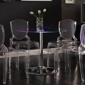 Offer for Lorin LED Round Dining Table iNSPIRE Q Modern - Silver (Caley LED Round Dining Table)
