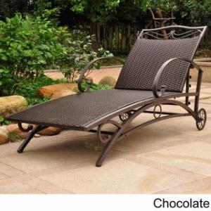 Offer for International Caravan Valencia Resin Wicker Multi-Position Chaise (Chocolate)