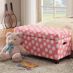Offer for HomePop Deluxe Pink Storage Bench (Pink)