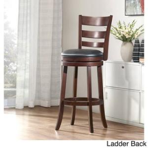 Offer for Verona Cherry Swivel 29-inch High Back Barstool by iNSPIRE Q Classic (Ladder Back)