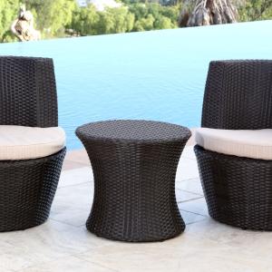 Offer for Abbyson Newport Outdoor Wicker End Table (Brown)