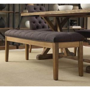 Offer for Benchwright Premium Tufted Reclaimed 52-inch Upholstered Bench by iNSPIRE Q Artisan (Charcoal)