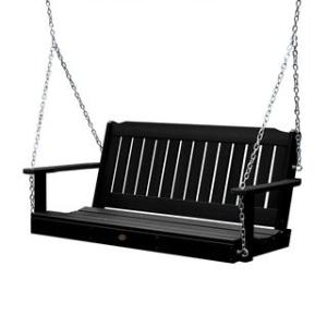 Offer for Highwood Lehigh 4-foot Eco-friendly Synthetic Wood Porch Swing (Black)