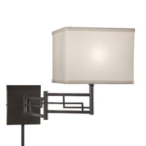 Offer for Copper Grove Wainfleet Transitional 1-light Bronze Swing Arm Pin-up Plug-in Wall Lamp