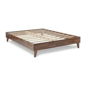 Offer for Kotter Home Solid Wood Mid-century Platform Bed (Twin - Walnut)