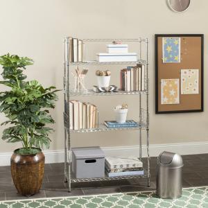 Offer for Safavieh Storage Collection Fernand Chrome Wire Book Rack - 29.5