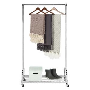 Offer for Safavieh Storage Collection Christian Chrome Wire Single Rod Clothes Rack - 35.4