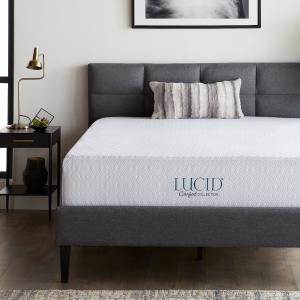 Offer for LUCID Comfort Collection 12-inch Gel Memory Foam Mattress (Twin)