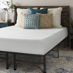 Offer for Crown Comfort 10-inch Memory Foam Mattress with Bed Frame Set (Twin)