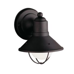 Offer for Kichler Lighting Seaside Collection 1-light Black Outdoor Wall Sconce