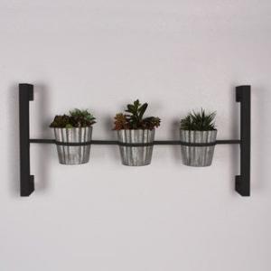 Offer for Kate and Laurel Groves Indoor Herb Garden Black Metal Hanging Wall Planter (Groves 3 Pot Black)