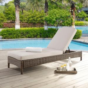 Offer for Bradenton Chaise Lounge with Sand Cushions (brown)