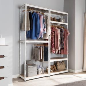 Offer for Baxton Studio Metal 7-Shelf Closet Storage Rack Organizer (White)