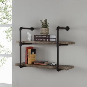 Offer for Danya B. Two-tier Industrial Pipe Wall Shelf (Danya B. Three Tier Industrial Pipe Wall Shelf)
