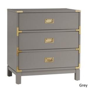 Offer for Kedric 3-drawer Goldtone Accent Nightstand by iNSPIRE Q Bold (Grey)