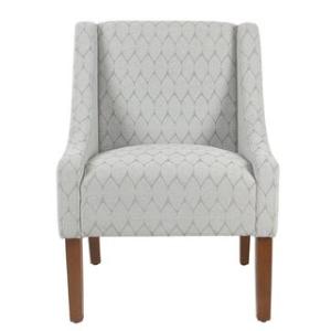 Offer for HomePop Modern Swoop Accent Chair (Grey)