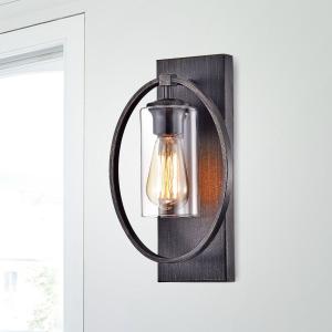 Offer for Anastasia Single Light Wall Sconce with Clear Glass Shade (Single Light, Wall Sconce, Clear Glass Shade)