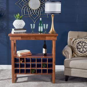 Offer for Joachim Acacia Wood Wine Rack by Christopher Knight Home (Light Oak)