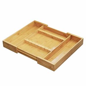 Offer for Furinno DaPur Bamboo Expandable Drawer Organizer with Cutlery Storage FK8720
