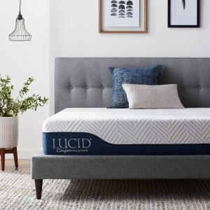 Offer for LUCID Comfort Collection 10-inch Gel and Aloe Vera Hybrid Memory Foam Mattress (Twin)