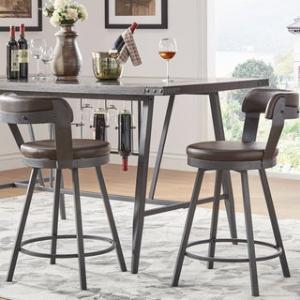 Offer for Harley Faux Leather and Metal Swivel Stools (Set of 2) by iNSPIRE Q Modern (25