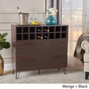 Offer for Amelia Mid-Century Wood Wine and Bar Cabinet by Christopher Knight Home (Brown)
