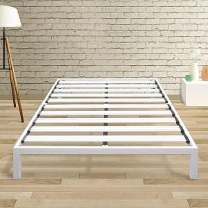 Offer for Twin XL size Bed Frame Heavy Duty Steel Slats Platform Series Titan C - White (Twin XL - Casual/Traditional/Modern & Contemporary - Metal)