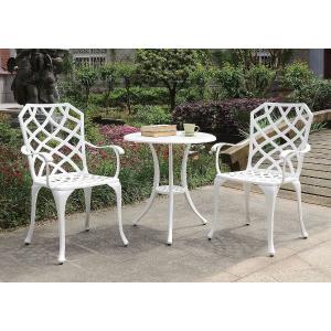 Offer for Table Set of 1 Table and 2 Chairs With Cabriole Legs, White