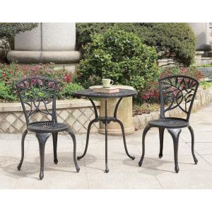 Offer for Transitional Style Table Set of 1 Table and 2 Chairs With Cabriole Legs, Black