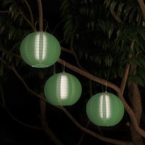 Offer for Chinese Lanterns Solar Powered LED Bulbs Pure Garden Set of 3 (Green)