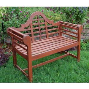 Offer for Cambridge Casual 4ft Mahogany Garden Bench (Backed - Garden Bench - Traditional)
