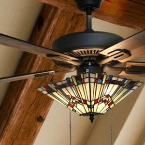 Offer for Copper Grove Sungurlare Bronze Metal/Stained Glass 5-blade 52-inch Craftsman Ceiling Fan with Remote Control