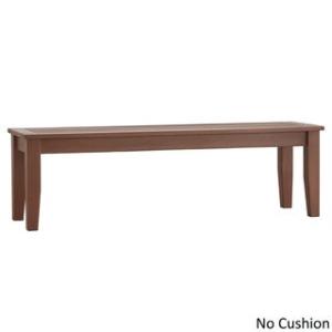 Offer for Yasawa II Wood Brown 55-inch Patio Cushioned Dining Bench iNSPIRE Q Oasis (Brown Bench)