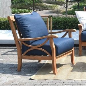 Offer for Cambridge Casual Chester Teak Patio Lounge Chair with Cushion (Removable Cushions - Teak)