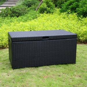 Offer for Havenside Home Pensacola Wicker Patio Storage Deck Box (Black)